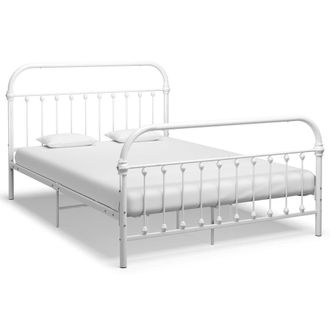 Berkfield Home Bed Frame White Metal 140x200 cm