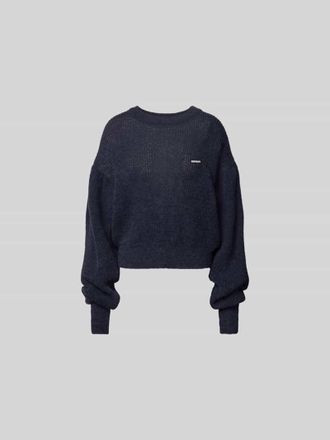 Rotate Oversized Pullover aus Alpaka-Mix in Dunkelblau, Gr&ouml;&szlig;e XS