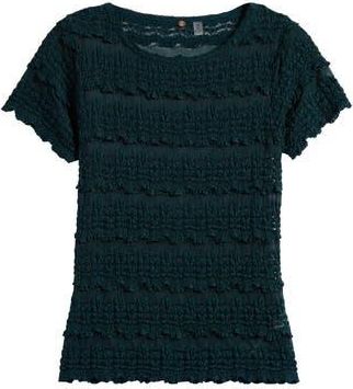 Free People Angelina Mixed Lace Top in Seamoss at Nordstrom Rack, Size X-Large