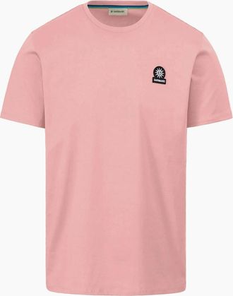Sandbanks Mens SANDBANKS BADGE LOGO T-SHIRT DUSTY PINK - Size: 42