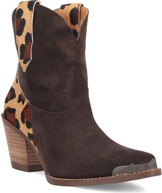Dingo Texas Charm Genuine Calf Hair Bootie in Brown at Nordstrom, Size 8.5
