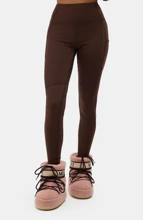 Halfdays Hallie High Waist Leggings in Spiked Cocoa at Nordstrom Rack, Size Large