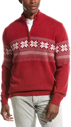 Brunello Cucinelli Red Wool Zip Sweater, Brand Size 54 (US Size 44)