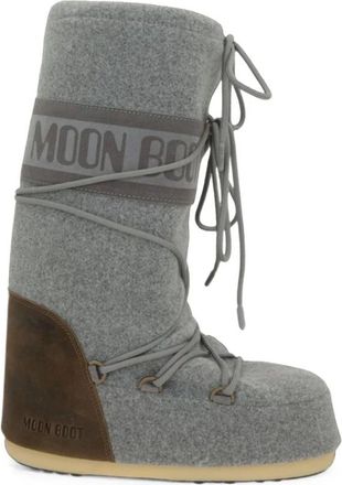 Moon Boot Icon Laarzen - Heren - Schoenen - Grijs - Maat: 42 EU Leer