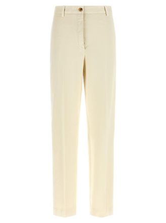Dries Van Noten Beige Tapered Flat Front Pant