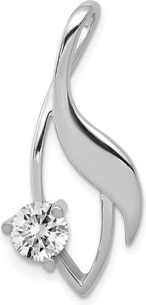 Diamond2Deal 14k White Gold Fancy 5mm Diamond Slide Mtg