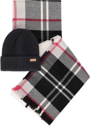 Barbour SET CUFFIA PENDLE + SCIARPA BLAIR HOT PINK MONOCHROME BARBOUR