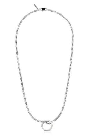 Ettika Mens Hexagon Necklace in Silver at Nordstrom