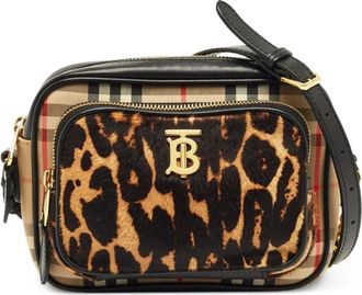 Burberry borsa a tracolla leopardata - Toni neutri