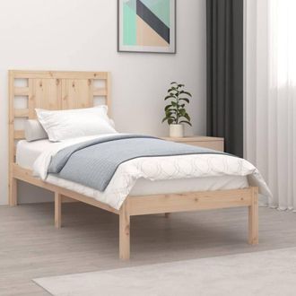 Berkfield Home Bed Frame Solid Wood 90x190 cm Single in Brown