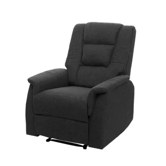Hhg Hhg - Poltrona Relax Reclinabile Tv 456 Regolabile Tessuto 96x79x102cm Grigio