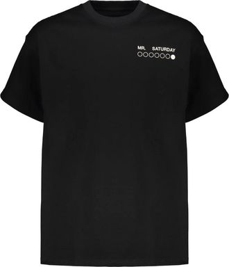 Mr. Saturday Msps 2 Logo Katoenen T-shirt - Heren - T-shirts - Zwart - S - Katoen - Tops