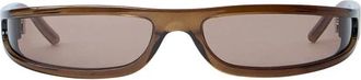 Rick Owens Fog Zonnebril - Heren - Zonnebrillen - Bruin - ONE Size - Nylon - Accessoires
