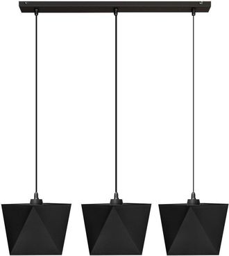 Netlighting Adamant Straight Bar Pendant Ceiling Light Black 65cm