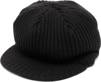 Undercover ribbed-knit bakerboy cap - men - Acrylic/Nylon/Wool - One Size - Black