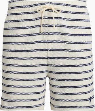 Polo Ralph Lauren Mens Polo Ralph Lauren Knitted Stripe Shorts 001 Pale Cream - White - Size: 33/32/32