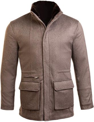 Kiton Kired By Kiton Konew Cashmere-Mink Fur Overcoat