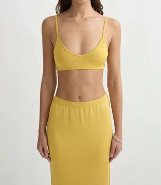 Poss&eacute; Rae Bralette Top In Yellow