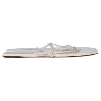 Gabriela Hearst Flip Flop Sandals in White Leather