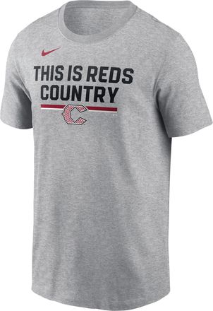 Nike Cincinnati Reds Stacked City Connect Nike Mens MLB T-Shirt in Grey | N19906GRED-YNQ