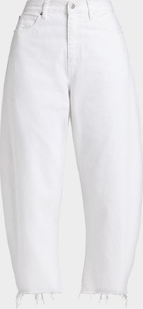 Frame Denim The Bubble High-Rise Barrel Crop Jeans