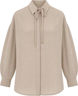 Sessun Dunegres Liza Jacquard Puffed-Sleeve Blouse