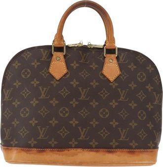 Louis Vuitton Alma Handbag Monogram Canvas Brown Canvas Handbag (Pre-Owned)