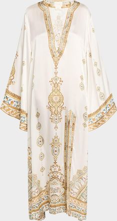 Camilla Ottoman Dynasty Deep V-Neck Hardware Kaftan
