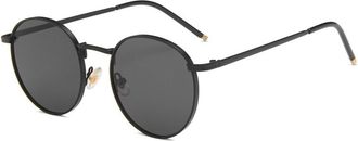 Generic Men Metal Driving Sunglasses Vacation Outdoor Women Sports Sun Glasses(Black)