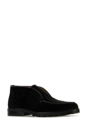 Santoni Black Mocassini Loafers