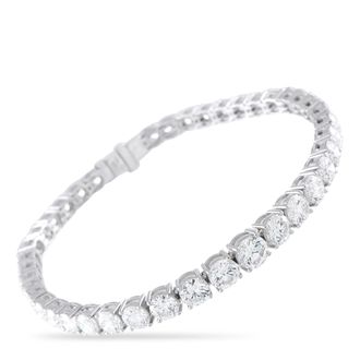 Luxury Bazaar Platinum 11.96ct Diamond Tennis Bracelet MF01-081326