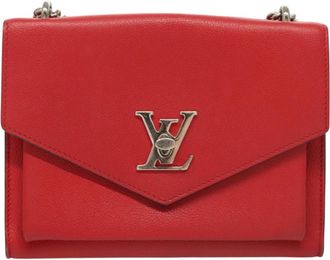 Louis Vuitton Mylockme Red Leather Shoulder Bag (Pre-Owned)