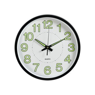 OEM Reloj De Cuarzo, Silencioso, Bien Fabricado, Preciso, F&aacute;cil De Instalar, Con Funci&oacute;n De Luz, 12 Pulgadas, Negro (pilas No Incluidas)