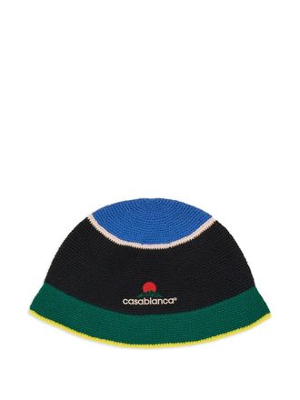 Casablanca Cappello bucket con applicazione - Nero