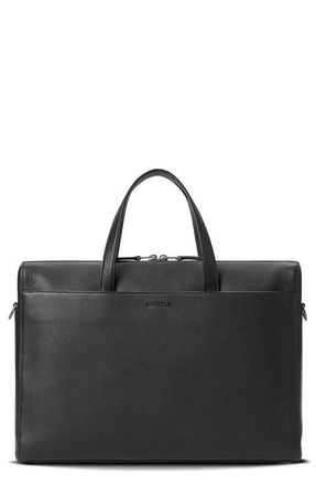 Shinola Canfield Essential Pebbled Leather Briefcase in Black at Nordstrom