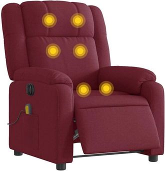 vidaXL Vidaxl - Sill&oacute;n De Masaje Reclinable El&eacute;ctrico Tela Rojo Tinto