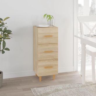 vidaXL Vidaxl - Aparador Madera Contrachapada Color Roble Sonoma 34,5x34x90 Cm