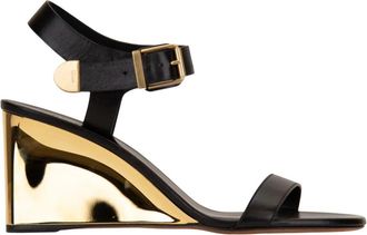 Chlo&eacute; Sandalen met hoge hak - Dames - Sandalen met hakken - Zwart - 37 EU - Leer - Schoenen