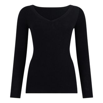 P.A.R.O.S.H. V-neck Knitwear, female, Black, Size: M Leila Jumper