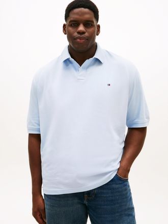 Tommy Hilfiger Big & Tall Poloshirt Plus 1985, Herren, Gr. 4XL, breezy blau, Piqu&eacute;, Obermaterial: 96% Baumwolle, 4% Elasthan, TOMMY HILFIGER BIG & TALL, regular fit, Shirts Pol