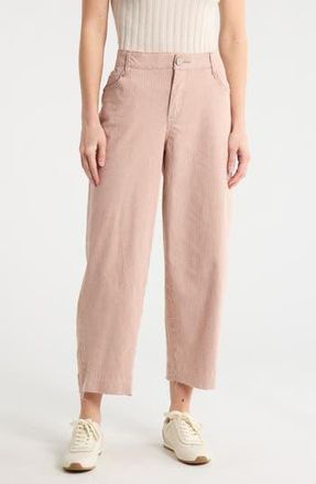 Democracy Released Hem Barrel Leg Jeans in Striped Coffee at Nordstrom Rack, Size 14