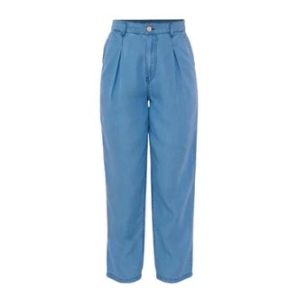 Kocca Zachte wide-leg jeans - Dames - Jeans - Blauw - Maat: W27 Zijde