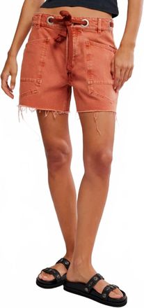 Free People Moxie Relaxed Fit Shorts In Sunset