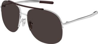 Gucci Sunglasses, female, Gray, Size: 61 MM Navigator Sunglasses