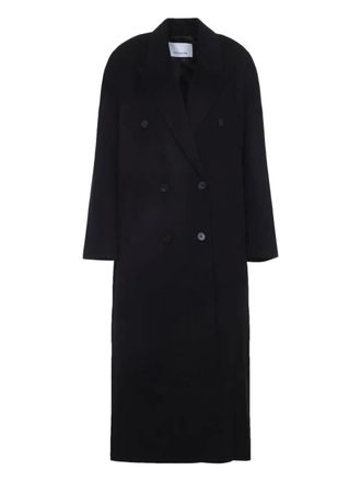 Frankie Shop wool double-breasted coat - women - Wool/Polyamide/Polyester - S - Black
