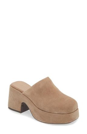 Chocolat Blu Hedia Platform Mule in Latte Suede at Nordstrom, Size 7.5