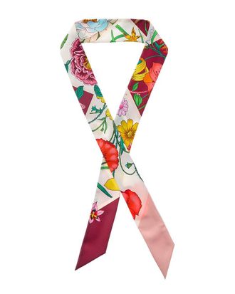 Gucci Printed Silk Neck Bow