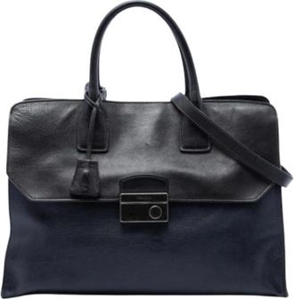 Prada Pre-owned Vintage Satchel - Dames - Vintage Shopper - Zwart - ONE Size - Leer - Vintage