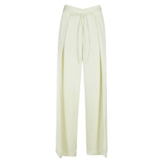 Isabelle Blanche Wide Trousers, female, Yellow, Size: S Palazzo Trousers