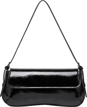 Generic Womens Fashion Shoulder Bag, Soft PU Crossbody Bag, Classic Flap Design, Adjustable Shoulder Strap, Suitable for Work and Daily Commuting (Black,22 * 